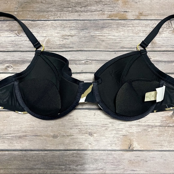Swim Systems Animal Print Convertible Straps Underwire Push Up Bikini Top Small - Picture 7 of 12
